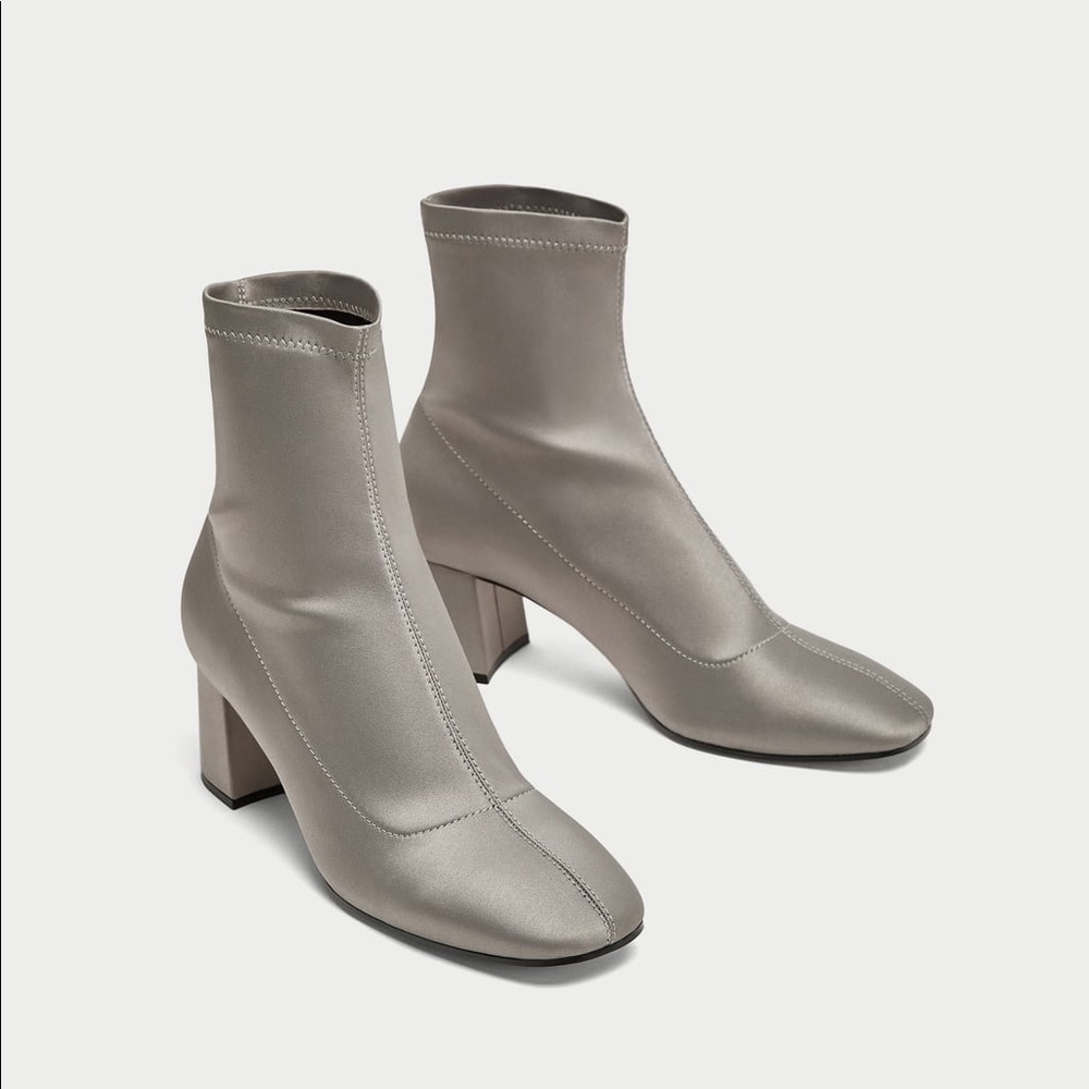 Zara Satin Booties